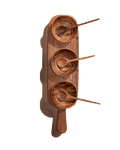 The Walnut Condiment Serving Set